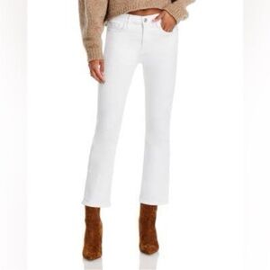 Frame Le Crop White Mini Boot Jeans